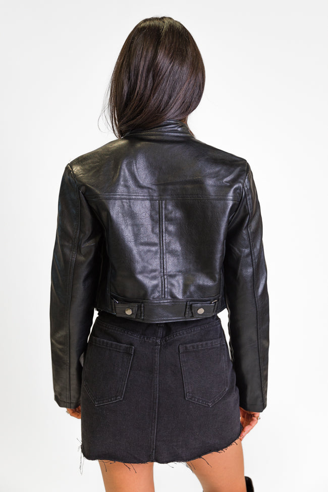 Easy Ride Black Leather Biker Jacket