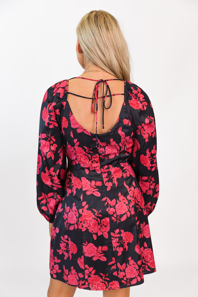 Couldn't Be Happier Multi Rose Print Mini Dress