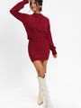 Take Care Burgundy Bubble Sleeve Sweater Set