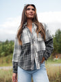 Keep Your Secrets Ivory Mixed Plaid Shacket