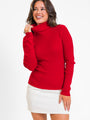 I Remember Everything Red Tie Back Turtleneck Sweater FINAL SALE