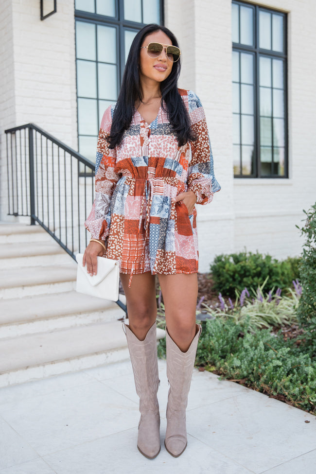 Love Over Fear Multi Print Button Front Romper