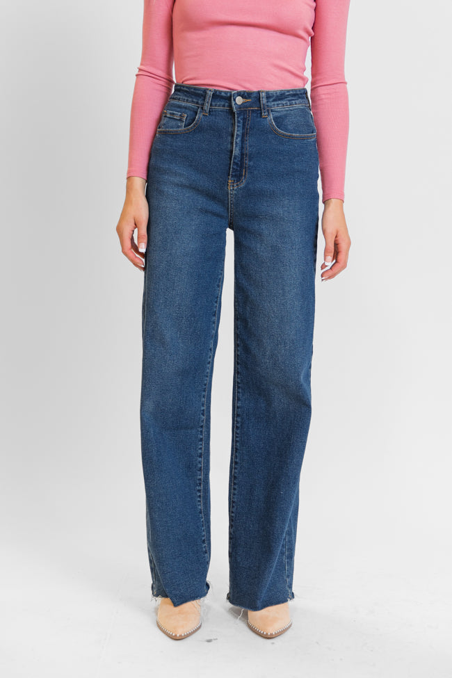 Kelsea Dark Wash Wide Leg Jeans