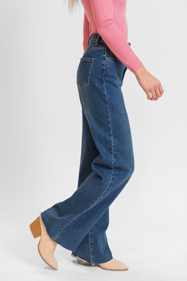 Kelsea Dark Wash Wide Leg Jeans