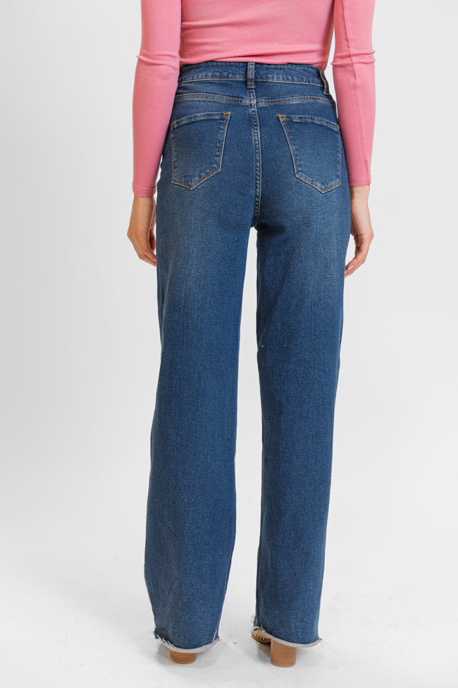 Kelsea Dark Wash Wide Leg Jeans