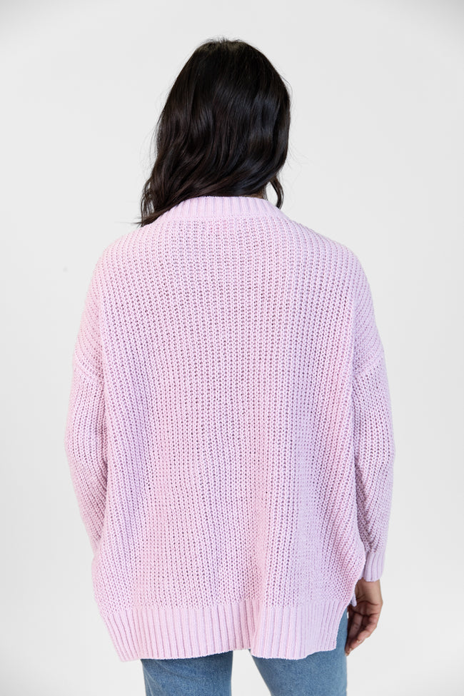 Everyday Feelings Lilac Chenille Waffle Knit Sweater DOORBUSTER