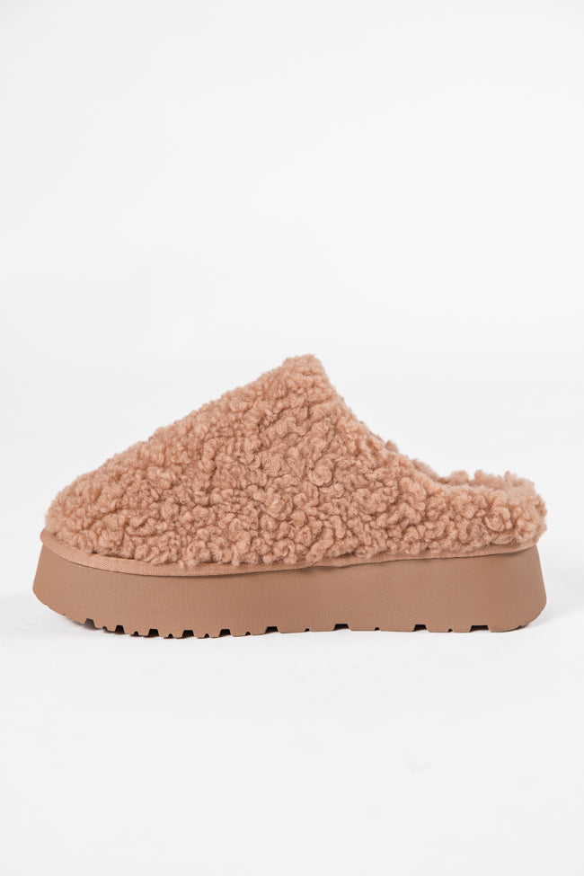 Tilly Camel Sherpa Platform Slipper