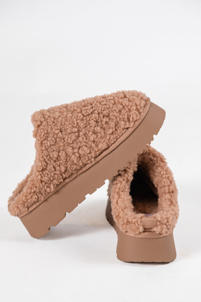 Tilly Camel Sherpa Platform Slipper