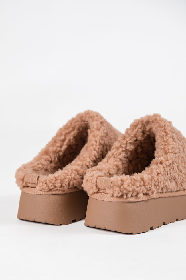 Tilly Camel Sherpa Platform Slipper