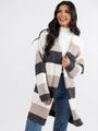 Space and Time Grey Multi Striped Cardigan DOORBUSTER