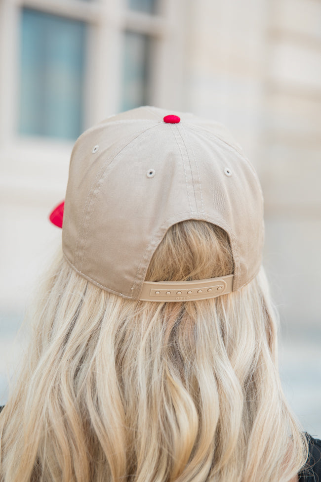 Go Ask Your Dad Red and Khaki Trucker Hat