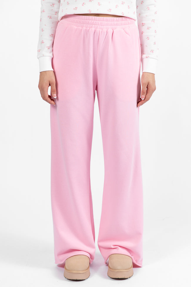 Before You Go Pink Wide Leg Sweatpants DOORBUSTER