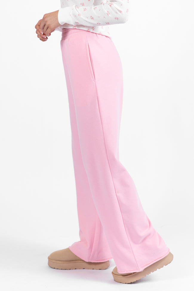 Before You Go Pink Wide Leg Sweatpants DOORBUSTER