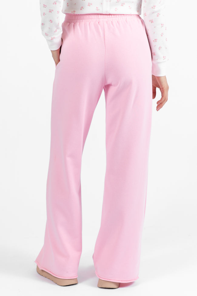 Before You Go Pink Wide Leg Sweatpants DOORBUSTER