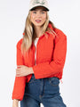 Heating Up Tomato Lightweight Puffer Jacket