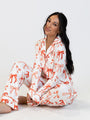 On A Cloud Red Bow Plush Knit Pajama Set DOORBUSTER