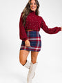 Plaid To Meet You Navy Skirt