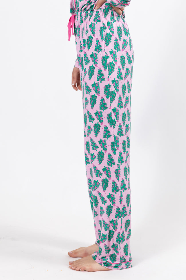 Under The Stars In Pink Pines Bamboo Pajama Pants