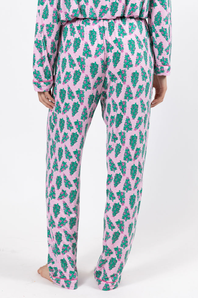 Under The Stars In Pink Pines Bamboo Pajama Pants