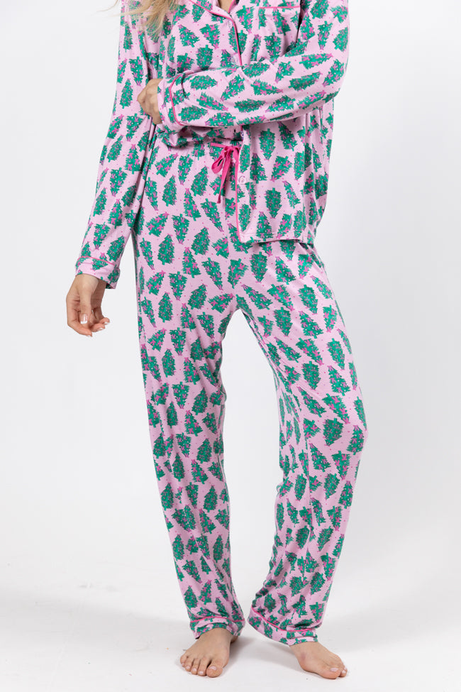 Under The Stars In Pink Pines Bamboo Pajama Pants