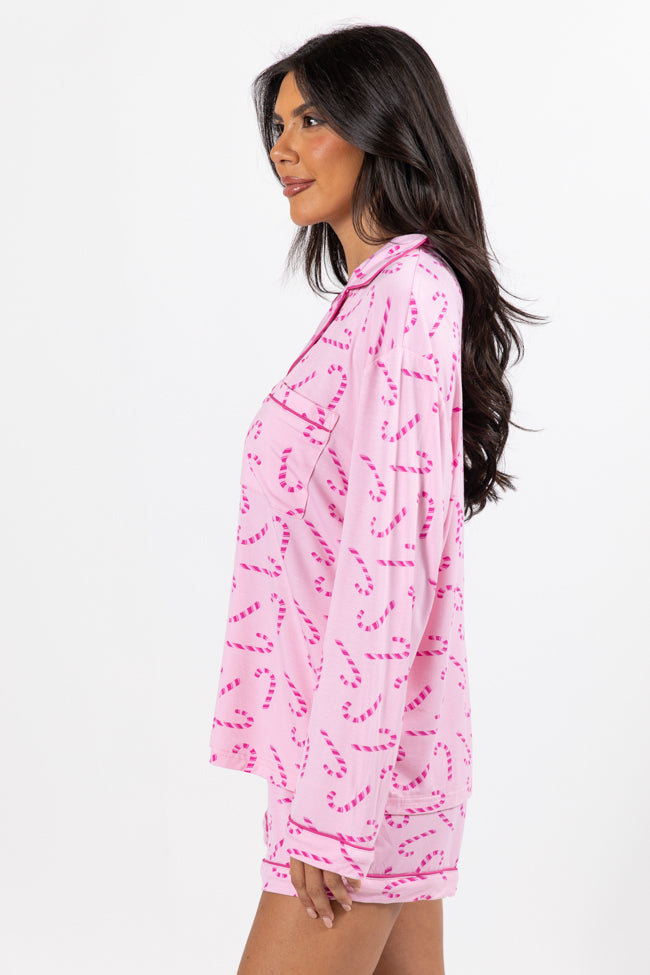 Under The Stars In Candyland Long Sleeves Bamboo Pajama Top