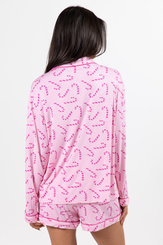 Under The Stars In Candyland Long Sleeves Bamboo Pajama Top