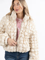 Higher Heights Ecru Bubble Puffer Jacket