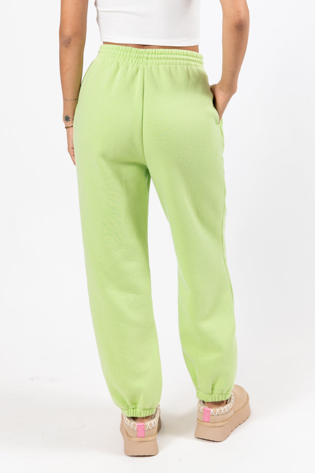 Run It By Me Lime Fleece Joggers