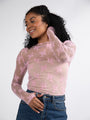 Speak Your Truth Pink Long Sleeve Layering Blouse