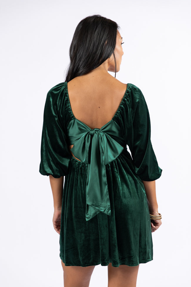 Evergreen Beauty Velvet Dress Macy Blackwell X Pink Lily