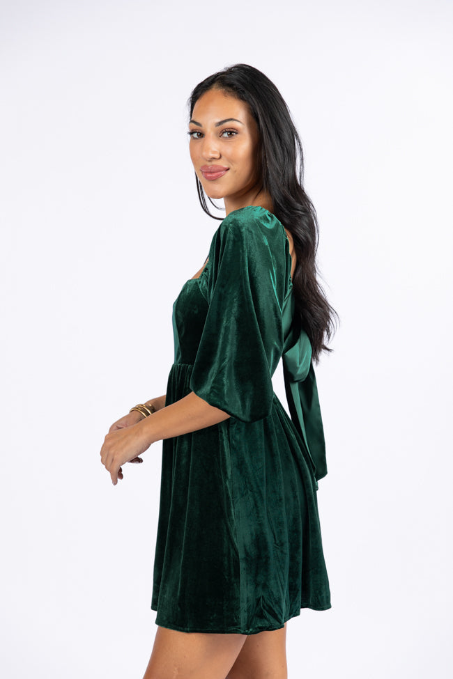 Evergreen Beauty Velvet Dress Macy Blackwell X Pink Lily