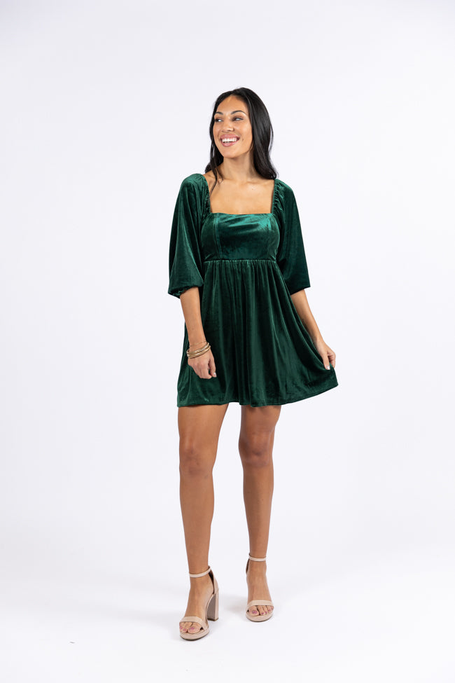 Evergreen Beauty Velvet Dress Macy Blackwell X Pink Lily