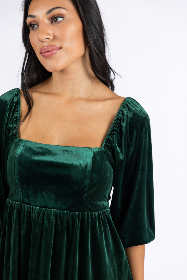 Evergreen Beauty Velvet Dress Macy Blackwell X Pink Lily