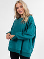 Scouted Out Jade Oversized Fleece Sweatshirt DOORBUSTER- Coming Soon