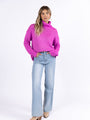 What I Need Magenta Oversized Turtleneck Sweater DOORBUSTER