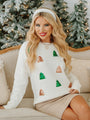 Twinkling Tree Ivory Sequin Tree Patch Sweater Macy Blackwell X Pink Lily