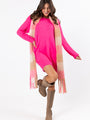 Days Go By Hot Pink Fuzzy Knit Sweater Dress