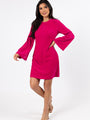 Bold As Love Pink Crushed Velvet Back Detail Mini Dress