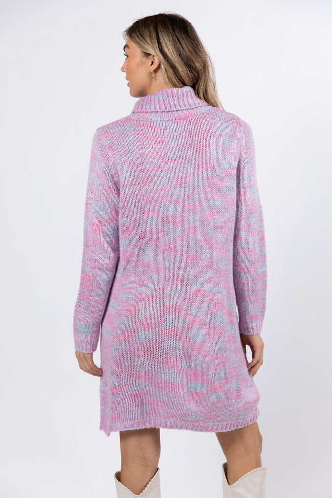 Winter Skies Multi Knit Sweater Dress