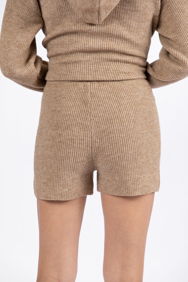 Cloud Chaser Mocha Sweater Knit Shorts DOORBUSTER