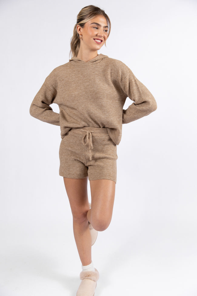 Cloud Chaser Mocha Sweater Knit Shorts DOORBUSTER