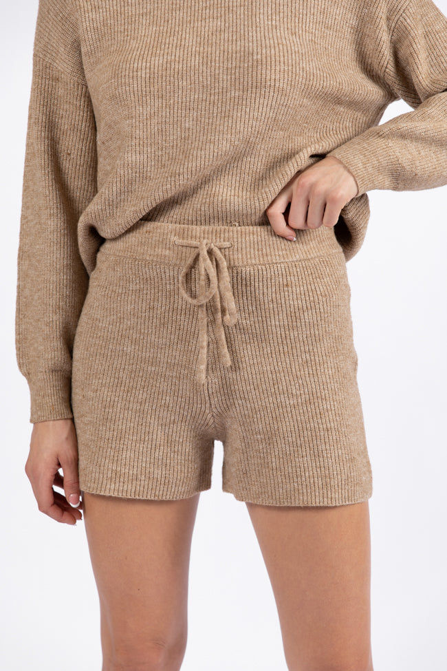 Cloud Chaser Mocha Sweater Knit Shorts DOORBUSTER