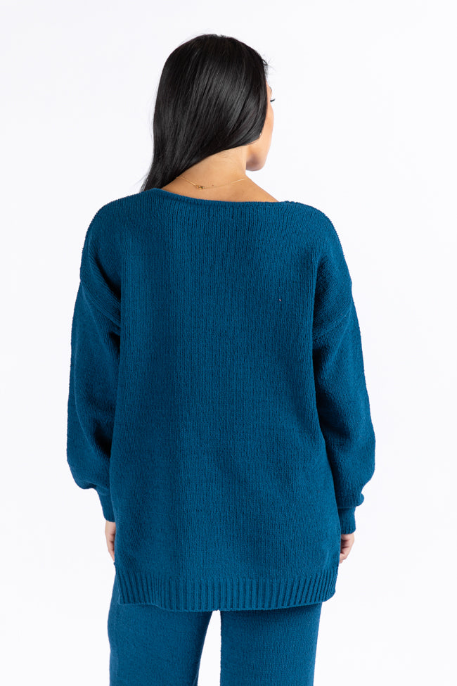 Cozy For Keeps Navy V-Neck Sweater DOORBUSTER