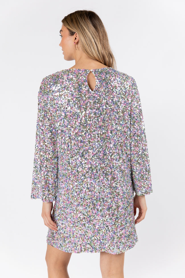 In A New Light Multi Sequin Mini Dress