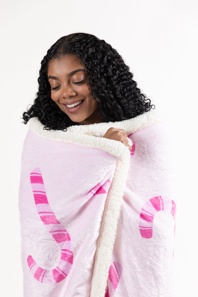 Bundled Up In Candyland Fleece Sherpa Blanket