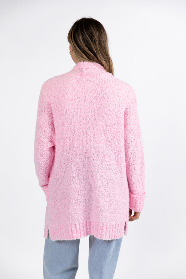 All Time Fav Pink Fuzzy Cardigan DOORBUSTER