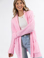 All Time Fav Pink Fuzzy Cardigan DOORBUSTER