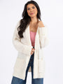 All Time Fav Cream Fuzzy Cardigan DOORBUSTER