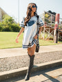 Queen Of Gameday Silver Sequin Football Dress