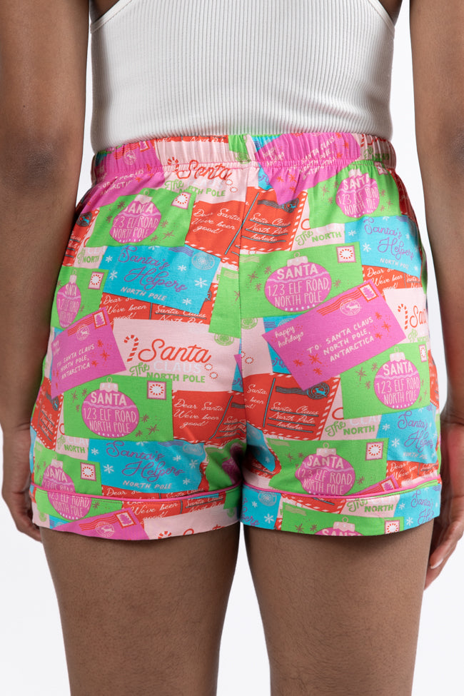 Under The Stars In Letters To Santa Bamboo Pajama Shorts